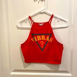 Guess X J Balvin Vibras cropped racerback tee